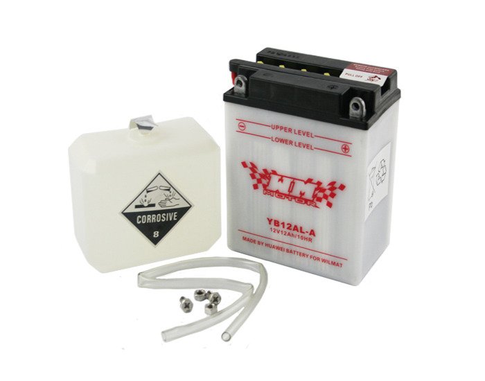 Akumulator yb12al-a 12v 12ah wm + elektrolit