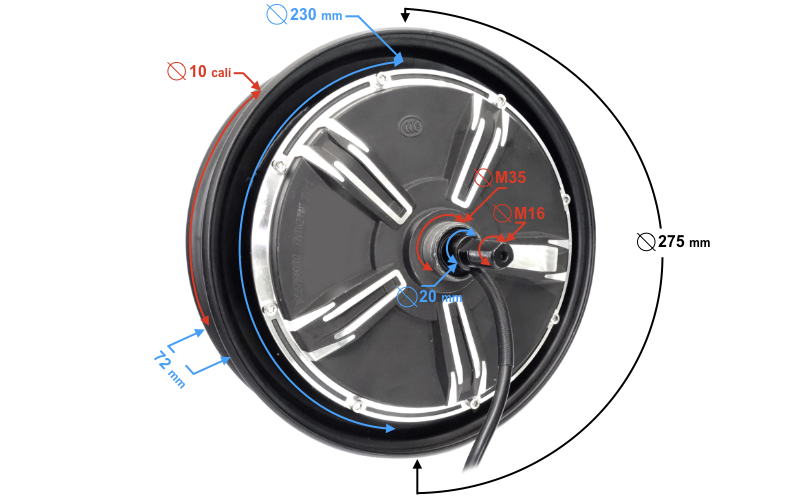 Silnik elektryczny 1600W 72V 20AH do skutera Barton Energy