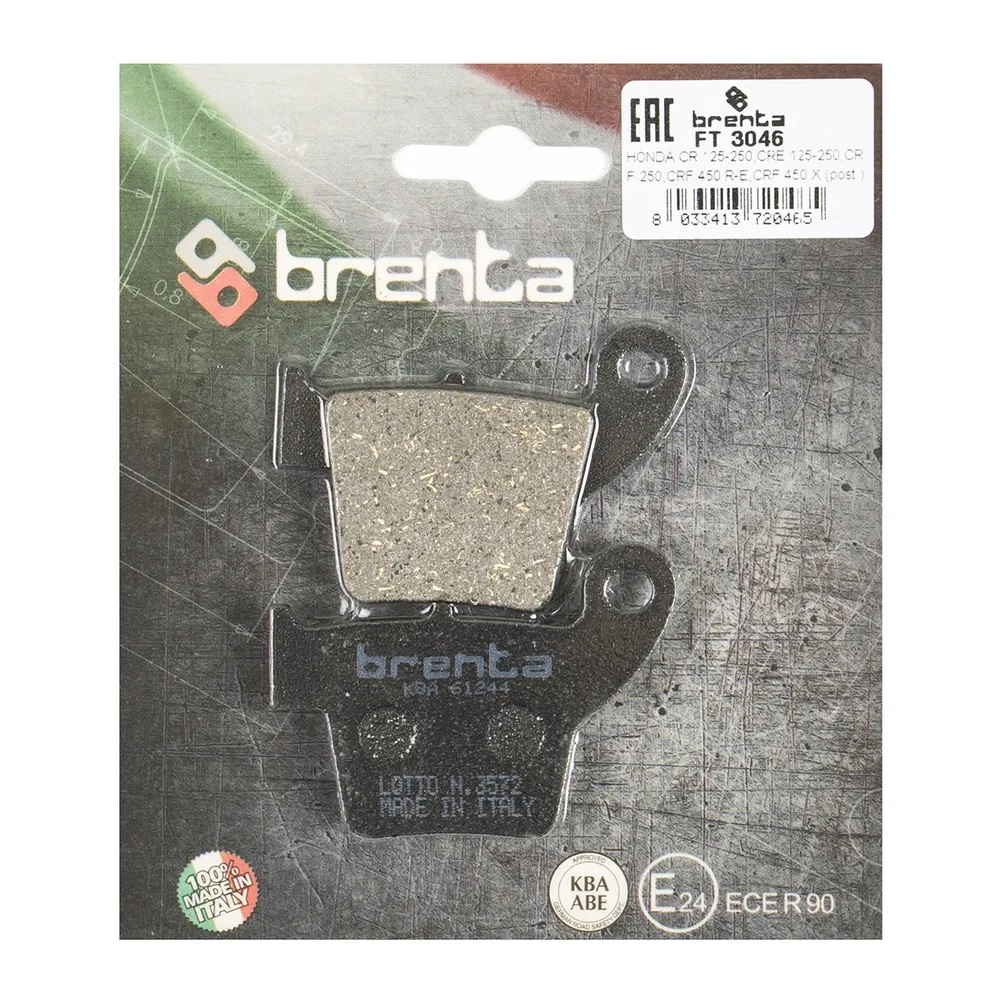 Brenta klocki hamulcowe tył KH346 organiczne Honda CR CRF 02-16 Fantic