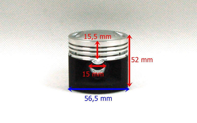 Tłok 125cc Motocykl 4T 56,4 sworzeń 15 grafitowany