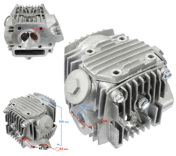 Głowica do silnika poziomego 152FMH 110cc 4T 4-biegowy manual