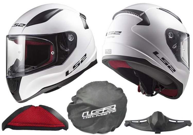 Kask integralny ls2 ff353 rapid solid white