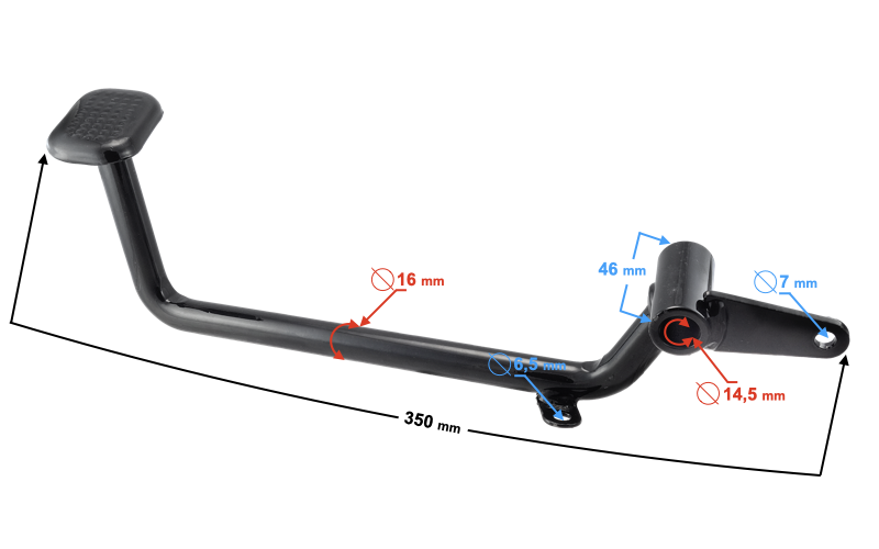 Dźwignia hamulca nożnego quad atv Barton Eagle