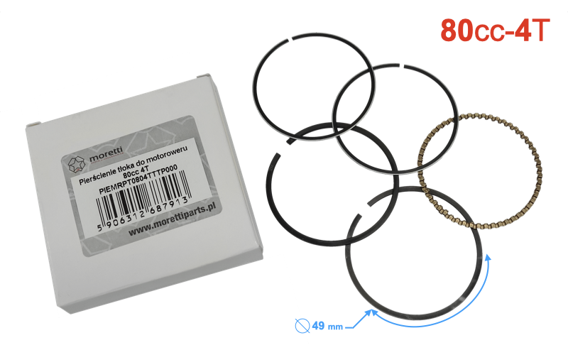 Pierścienie Tłoka Motorower Barton Fighter 80cc 4T