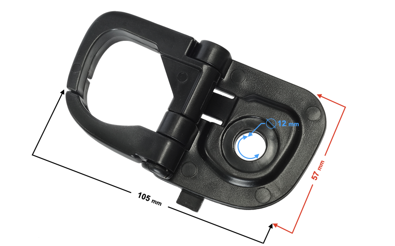 Obudowa hak haczyk czarny Barton Scalpel
