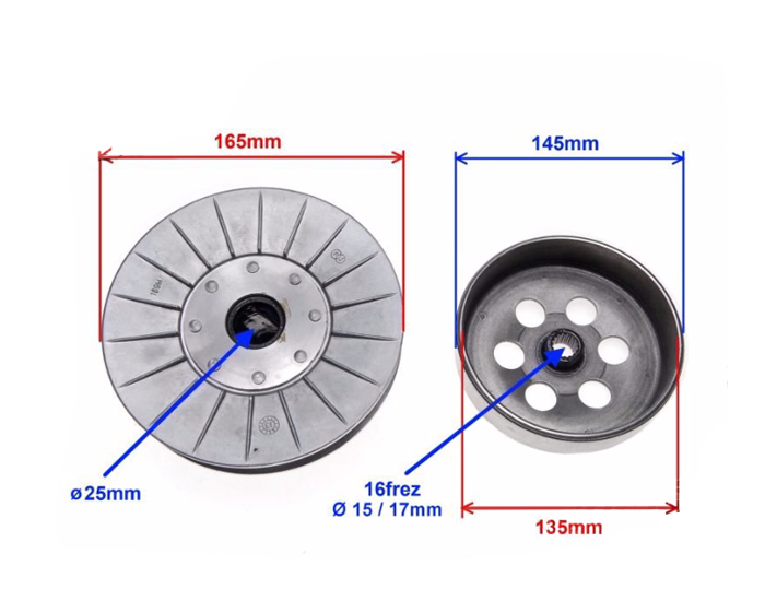 Sprzęgło dzwon silnik 169m kpl linhai bashan 300