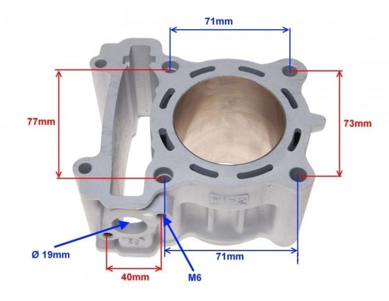Cylinder yamaha malaguti 125 62,00 mm ceramiczny