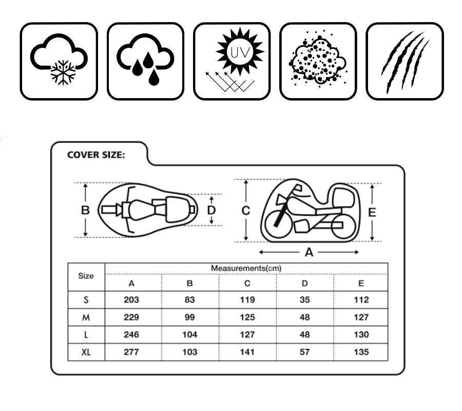Wytrzymały Pokrowiec Motocyklowy z kufrem Moretti Skuter Motorower M