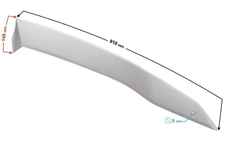 Obudowa biała sztycy prawa do skutera Barton E-Max
