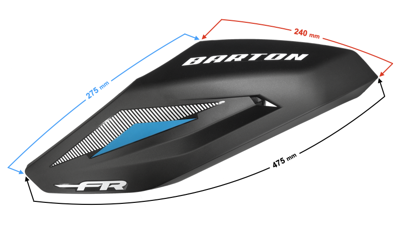 Obudowa przednia lewa niebieska do motoroweru FR 2