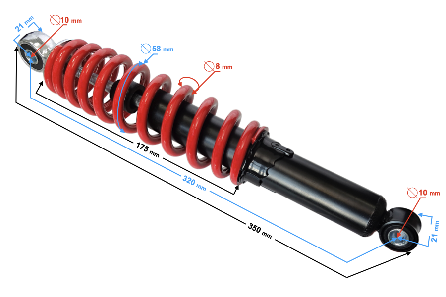 Amortyzator ATV 110 32cm/ 8mm