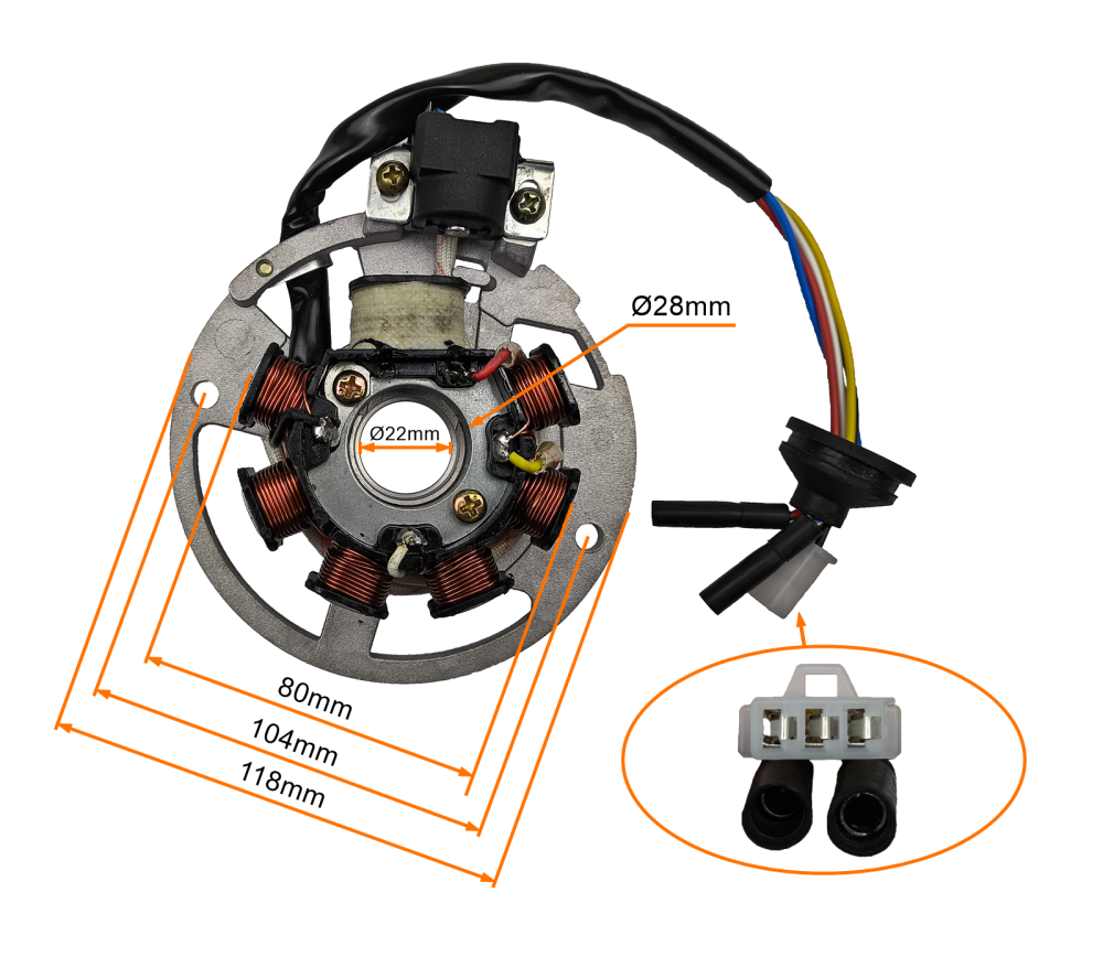 Iskrownik stator 2T Barton Ferro Inca Junak Longjia Romet Zipp Zumico