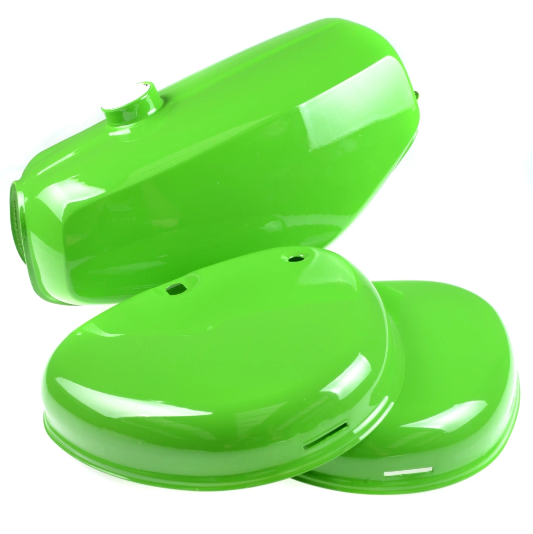 Zbiornik paliwa pokrywy boczne zielony jasny premium Simson S51 S60 S70 DPR