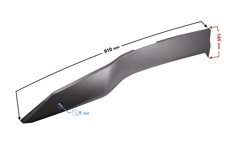 Obudowa sztycy lewa grafit do skutera Barton E-Max