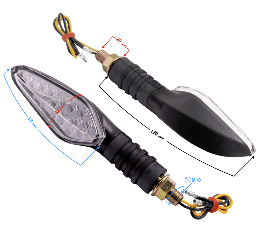 Kierunkowskazy MRT-090 ledowe 18 czarne E-mark