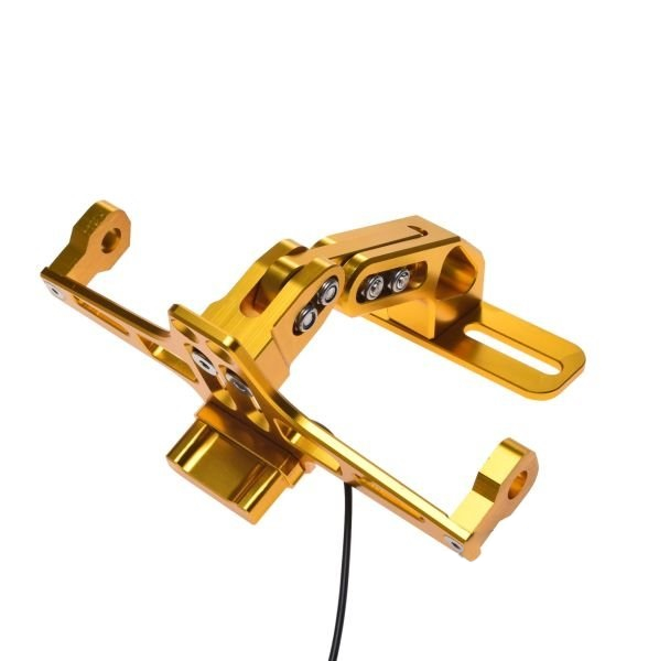 Uchwyt tablicy rejestracyjnej uniwersalny złoty z podświetleniem Led