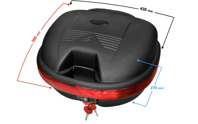 Kufer Motocyklowy wraz z płytą montażową model A07