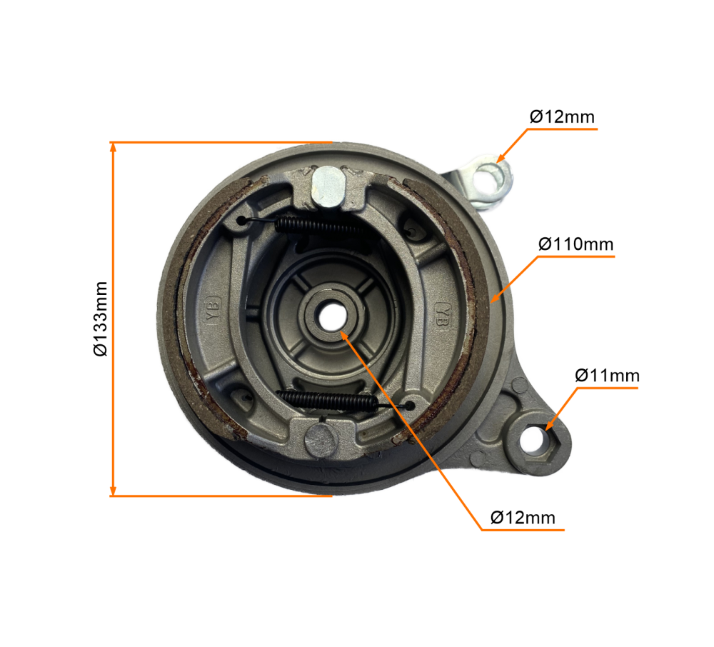 Szczęki hamulca tył ze szczękami Minichopper motorower Łoś King Jolly Zipp