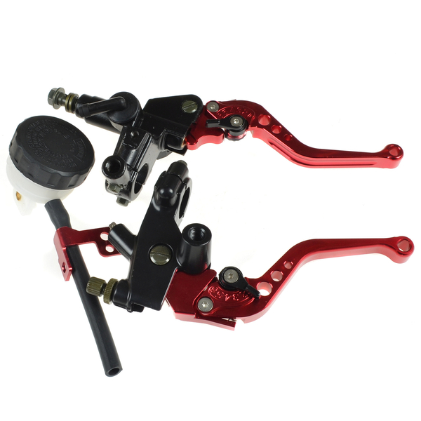 Dźwignie klamki hamulca sprzęgła czerwone pompa RF