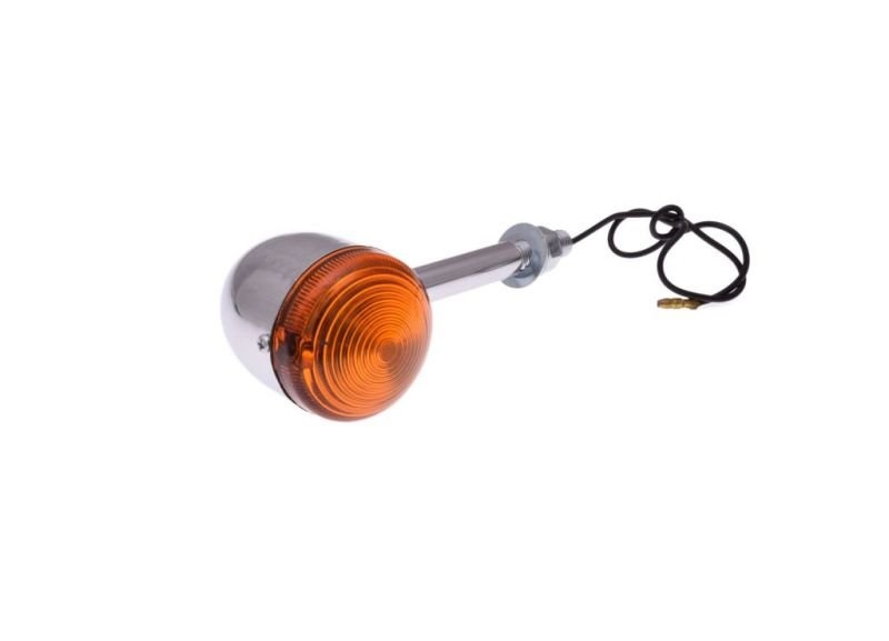 Kierunkowskaz chrom bullet długi wspornik metal chopper classic custom
