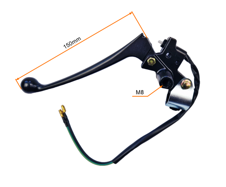 Dźwignia hamulca tylnego lewa z czujnikiem stopu czarna Sowa Quantum