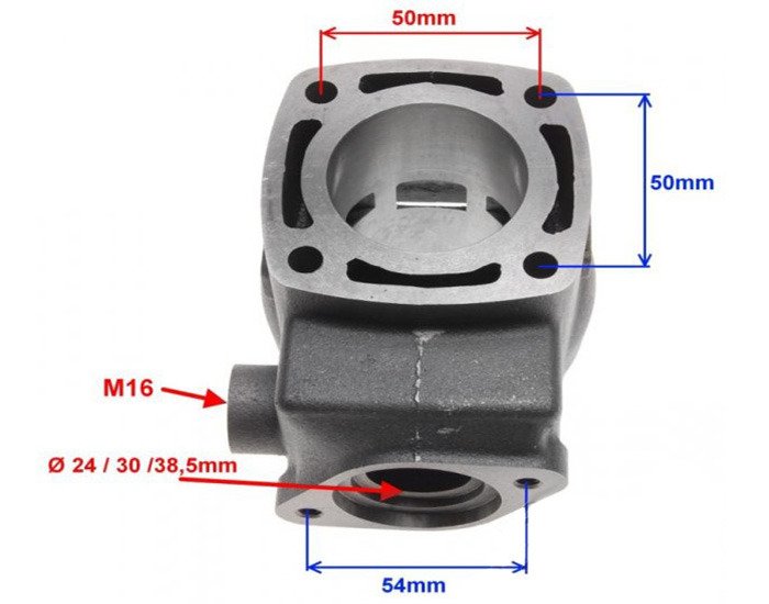 Cylinder 60cm3 44mm woda kymco dink super 9 lc