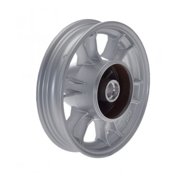Koło obręcz tył przód 9 cali motorynka srebrna