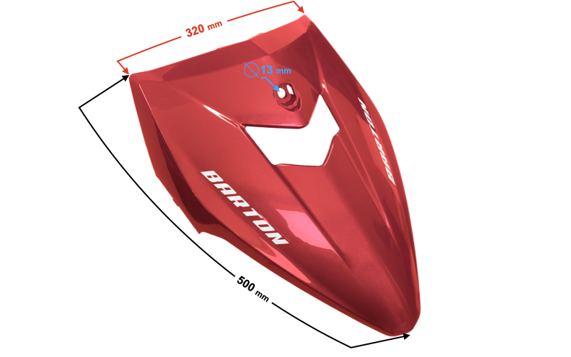 Obudowa owiewka przednia czerwona skuter Barton Scalpel
