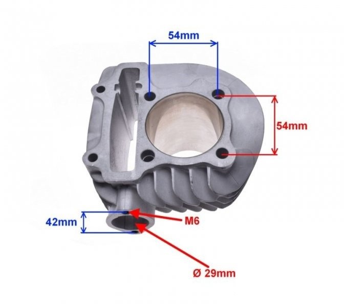 Cylinder ceramiczny gy6 125ccm 4t 58,50mm komplet
