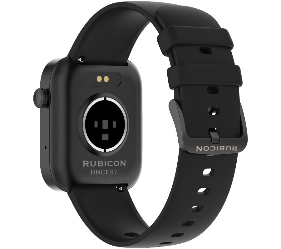 Smartwatch zegarek Rubicon czarny Bluetooth 5.1