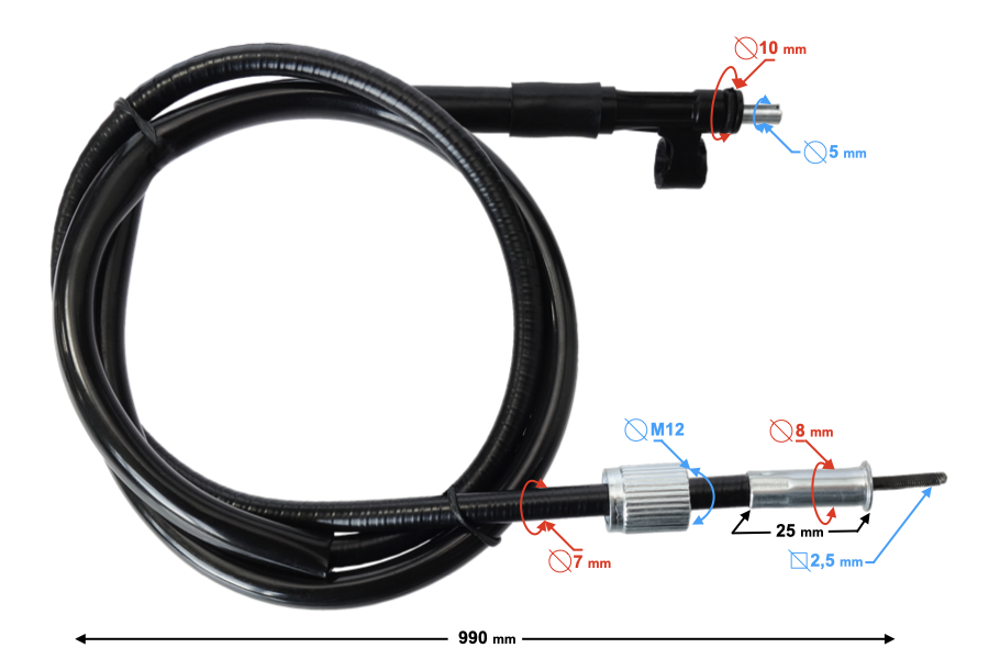 Linka licznika do motoroweru Grand-Prix 98cm