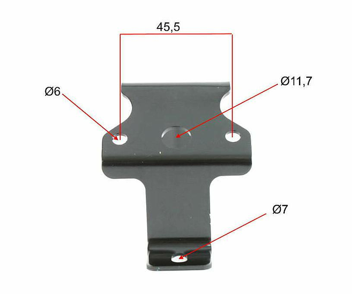 Mocowanie lampy tylniej wspornik blacha simson s51