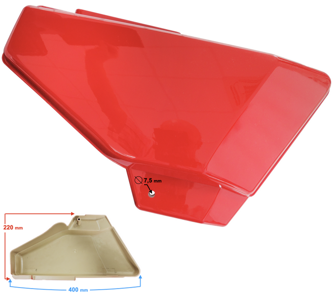 Obudowa boczna prawa czerwona do motoroweru Barton Ranger Classic