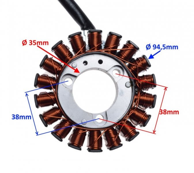 Stator iskrownik 18 cewek Honda SH IE Scoopy 125 150 05-12r.