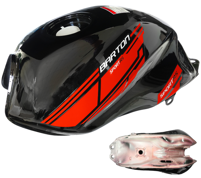 Zbiornik paliwa czarno-czerwony do motoroweru Barton Sprint RS 2 / Euro 5