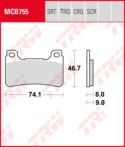 TRW klocki hamulcowe KH390 HONDA CBR 600RR 1000