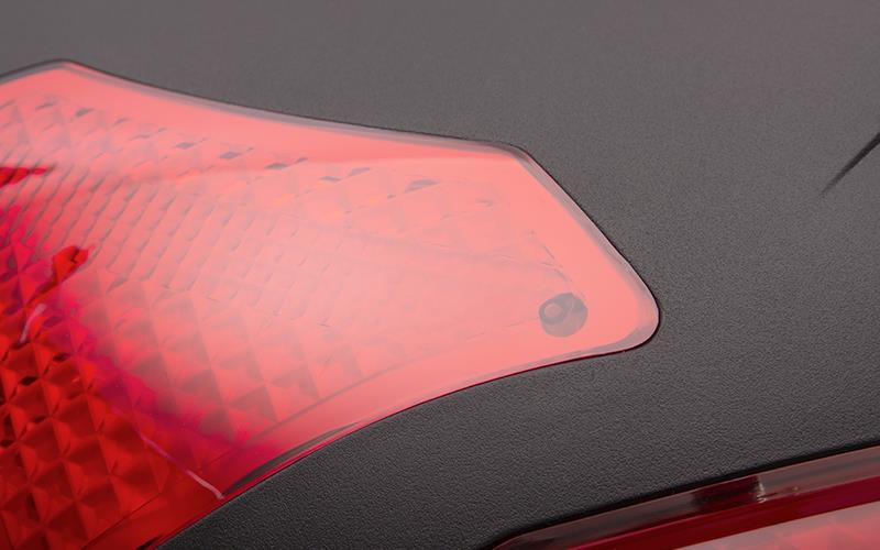 Kufer Moretti MR-709 43l czarny czerwony odblask