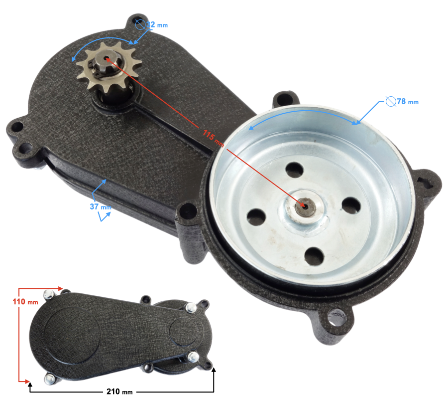 Pokrywa przekładnia silnika napędu mini ATV Quad