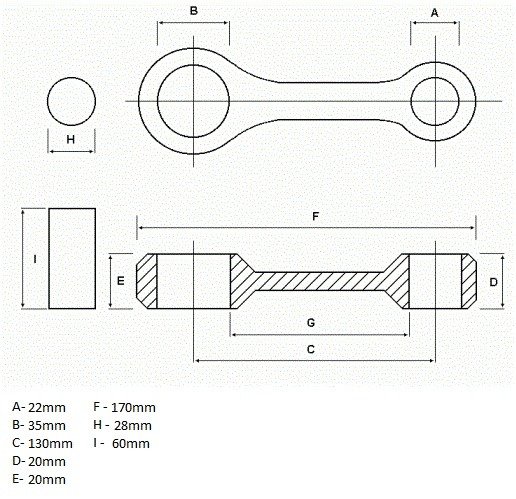 Korbowód wału Yoko oryginał MZ TS 250