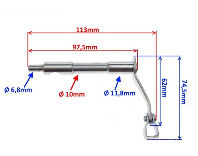 Dźwignia włączająca sprzęgło silnik YX160 Pit Bike