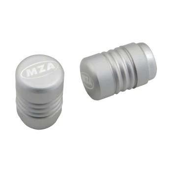 Nakrętki wentyla aluminiowe srebrne 2 sztuki MZA