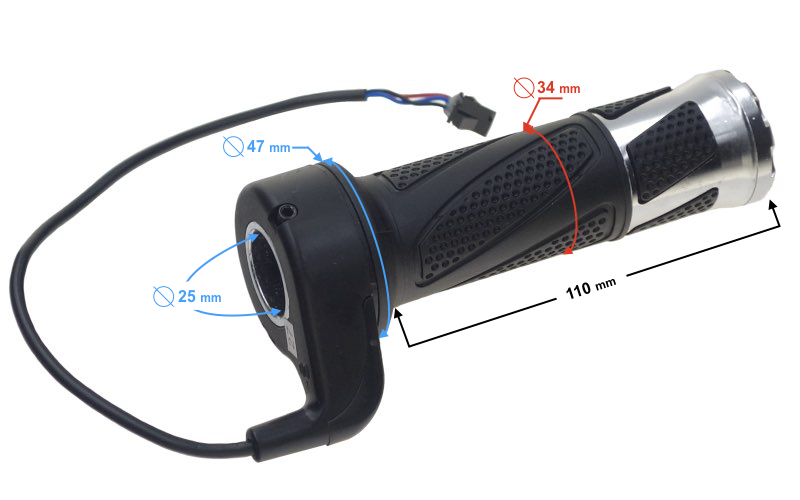 Manetka gazu do skutera Barton E-Max