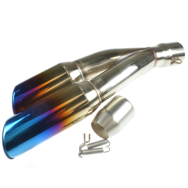 Końcówka wydechu replika Y-Type tęczowa 400mm DB killer adapter