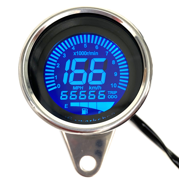 Licznik + obrotomierz uniwersalny LCD 12V wskaźnik paliwa przebieg