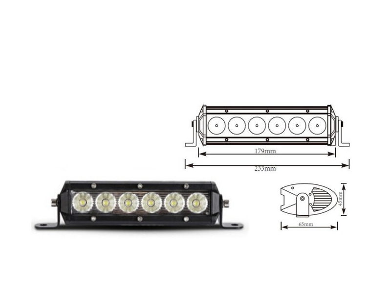 Lampa robocza halogen spot 6led 30w 850lm 12-24v
