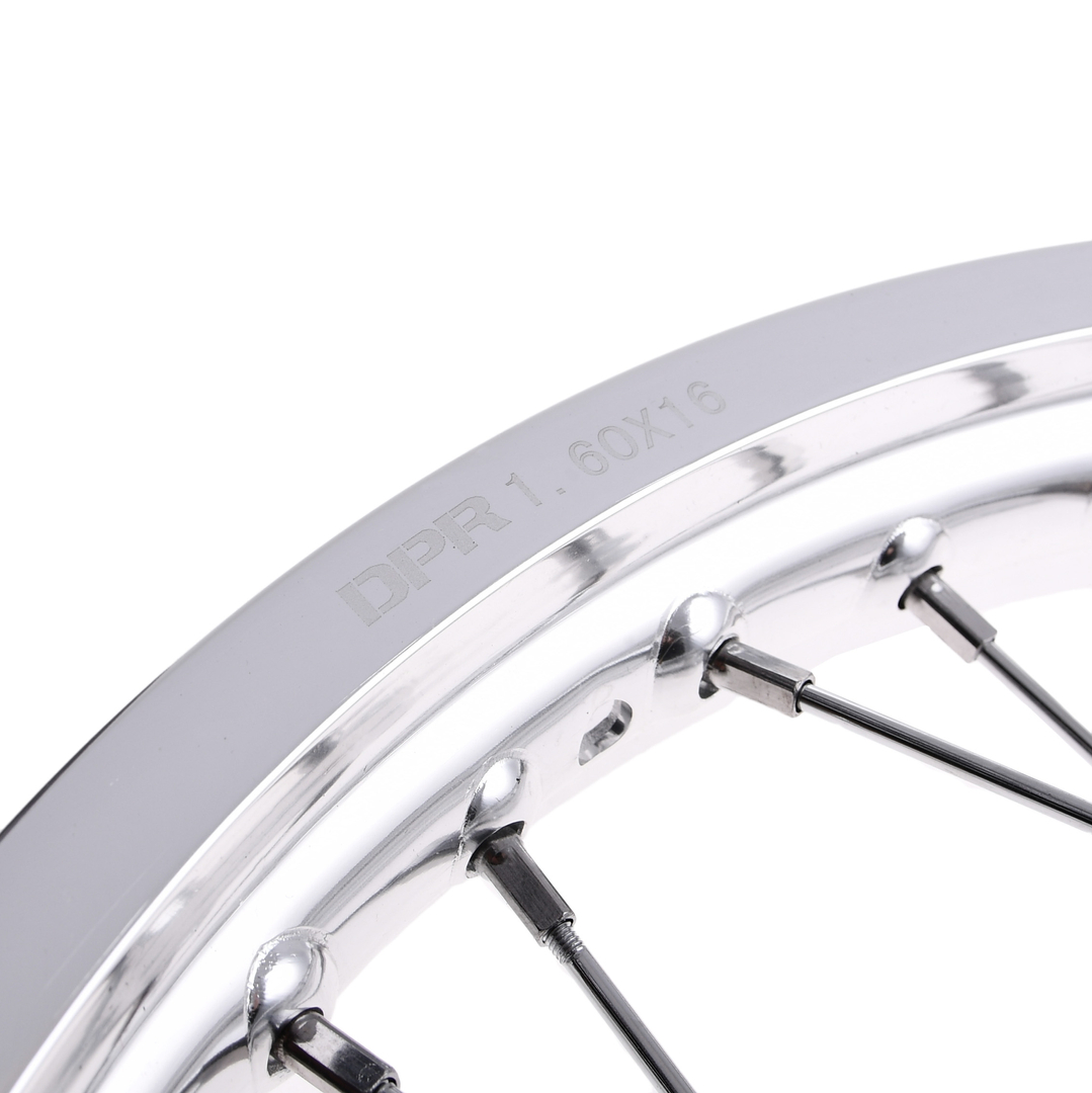 Koło jezdne 1,60x16 Simson S51 alu szprychy chrom DPR