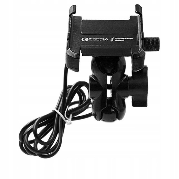 Uchwyt na telefon ładowarka USB QC3.0 do główki ramy