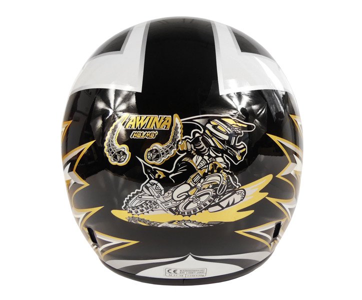 Kask awina czarno-siwy cross enduro atv