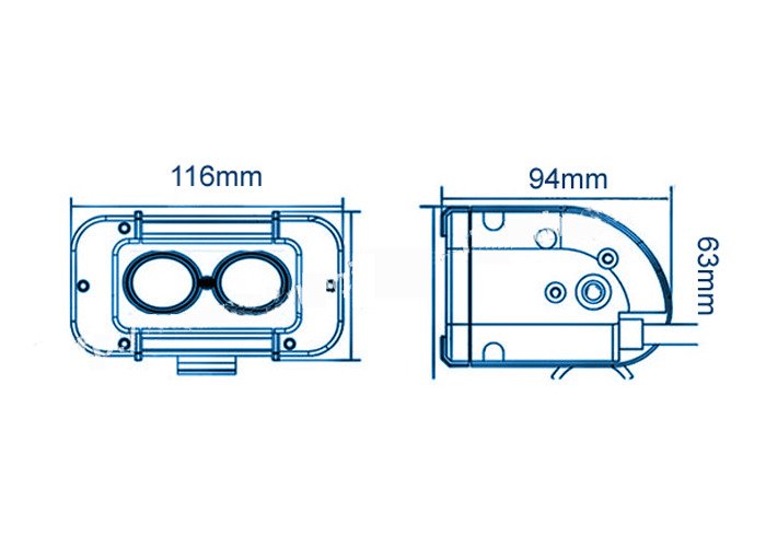 Lampa robocza halogen spot 2 led 12w 620lm 12V/24V 4x4