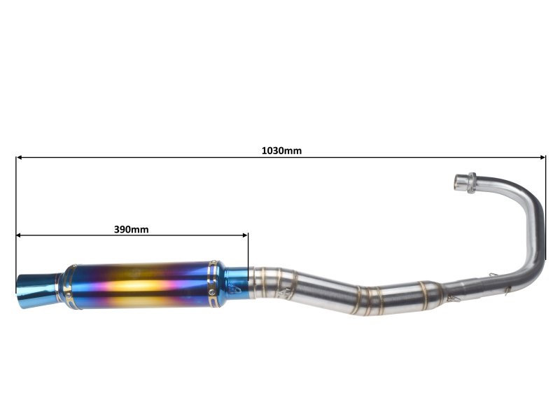 Tłumik wydech tuningowy motocykl Romet Zetka 125ccm